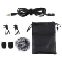 Mikrofoni - Puluz PU424 Jack Lavalier Wired Condenser Recording Microphone 1.5m 3.5mm - ātri pasūtīt no ražotāja