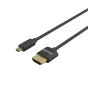 SmallRig Ultra Slim 4K HDMI mikro į pilno dydžio HDMI kabelis, 35 cm ilgio, su ultraplonu 3.6 mm dizainu kompaktinėms kamerų konstrukcijoms ir įtraukta kabelio tvirtinimo juostelė