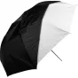 Foto lietussargi - Westcott 43"/109cm Optical White Satin Collapsible with Removable Black Cover - ātri pasūtīt no ražotāja