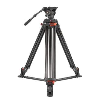 Sortimenta jaunumi - Caruba Videostar 188 Pro Videostatief + vloeistof gedempte kop en Spreader - ātri pasūtīt no ražotāja