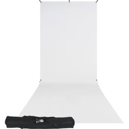 Westcott X Drop Wrinkle Resistant Backdrop Kit High Key White Sweep (5 x 12) 577sk