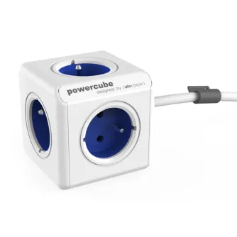 AC adapteri, strāvas vadi - Allocacoc PowerCube pagarināts zils 1,5 m kabelis (FR) - ātri pasūtīt no ražotāja