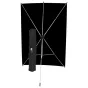 Fonu komplekti ar turētāju - Westcott X-Drop Wrinkle-Resistant Backdrop - Rich Black Kit (5 x 7) - ātri pasūtīt no ražotāja