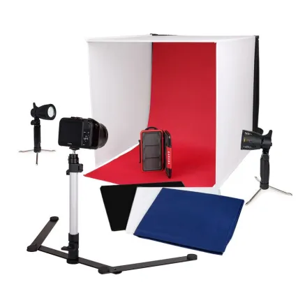 Caruba Portable Fotostudio 60x60x60cm met Losse LED Lampen