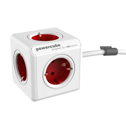 Allocacoc PowerCube Extended Rood 1,5m Kabel 1300RD/DEEXPC