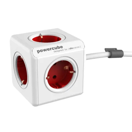 Allocacoc PowerCube Extended Rood 3m Kabel 1307/DEEXPC
