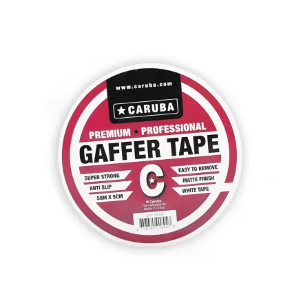 Caruba Gaffer Tape 50mtr x 5cm Wit CGT 505W