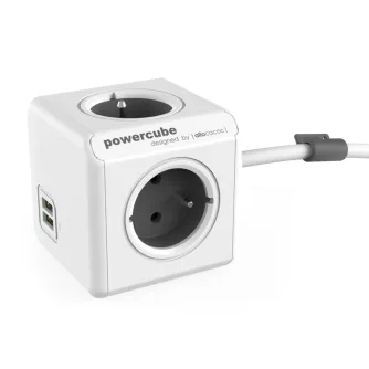 AC adapteri, strāvas vadi - Allocacoc PowerCube pagarināts USB pelēks 3 m kabelis (FR) - ātri pasūtīt no ražotāja