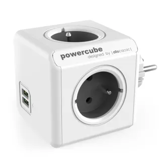 AC adapteri, strāvas vadi - Allocacoc PowerCube Original USB Grey (FR) - ātri pasūtīt no ražotāja