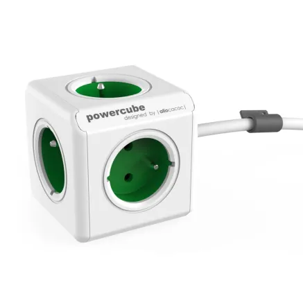 Allocacoc PowerCube Extended Groen 1,5m Kabel (FR) 2300GN/FREXPC