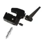 Caruba Screw Clamp Big D44469 su metaliniu rankena ir 1/4” ir 3/8” siūlų jungtis, skirta saugiai tvirtinti prie vamzdžių ir plokščių paviršių