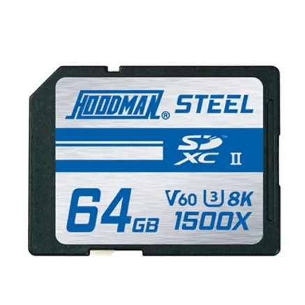 Hoodman 64GB 1500X SDXC UHS II, CLASS 10, U3, 8K, V60 H15XSD264