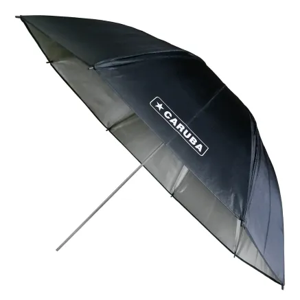 Caruba Flits Paraplu Zilver/Zwart 83cm