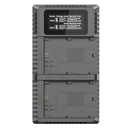 Nitecore UCN2 Pro Dubbel Lader voor Canon LP E6 (N)