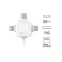 AC adapteri, strāvas vadi - Allocacoc 3-in-1 USB kabelis Rozā krāsā - ātri pasūtīt no ražotāja