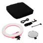 Sortimenta jaunumi - Caruba Round Vlogger 18 inch LED Set PRO with Bag - Pink - ātri pasūtīt no ražotāja