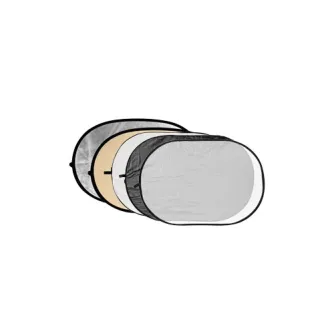 Foldable Reflectors - Godox 5-in-1 Soft Gold, Silver, Black, White, Transparent Reflector disc - 150x200cm - quick order from manufacturer