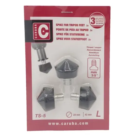 Caruba 3/8 Statief Voetje Rubber / 28mm (3 stuks) TS 5