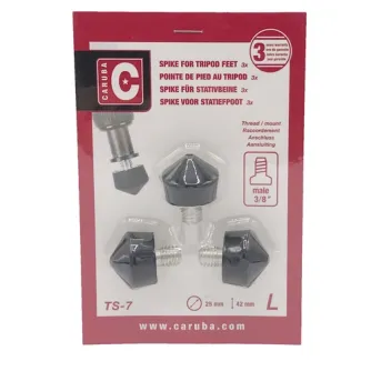 Sortimenta jaunumi - Caruba 3/8" Tripod Foot - Rubber / 25mm (3 pieces) - ātri pasūtīt no ražotāja