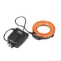 Meike FC-110 įrenginio flasho komplektras su oranžiu filtru ir juosčiu balių boksiu, skirta piegūstam, makro ir portreto fotografijai, su 18 LED ir reguliavimų galimybėmis