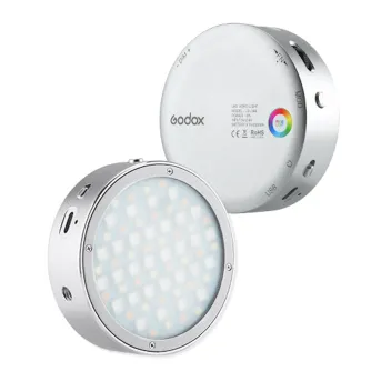 LED Phone Light - Godox R1 RGB Round Head LED Silver - quick order from manufacturer