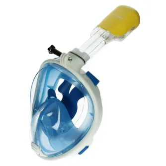 Sortimenta jaunumi - Caruba Full Face Snorkel Mask Dual Air - Detachable + Action Cam Mount (Blue - S / M) - ātri pasūtīt no ražotāja