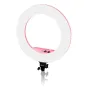 Sortimenta jaunumi - Caruba Round Vlogger 18 Inch LED Set Economy with Bag - Pink - ātri pasūtīt no ražotāja