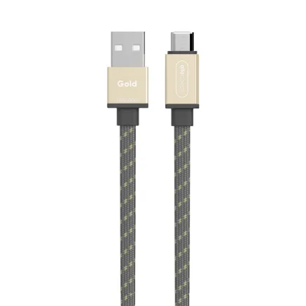 Allocacoc USB Kabel | microUSB Flat Gold 10763/MCROGD