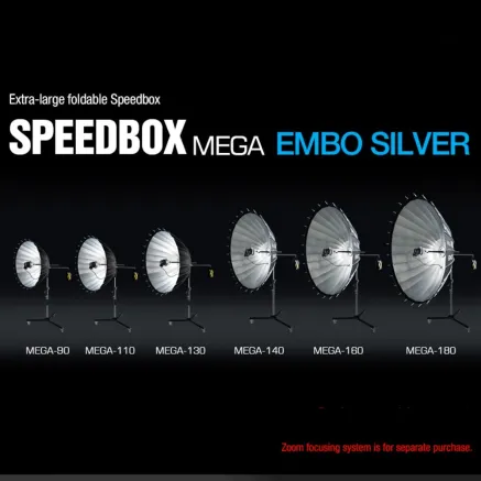 SMDV Speedbox Mega 140 Softbox 140cm Zilver Bowens Mount Mega 140 silver bowens