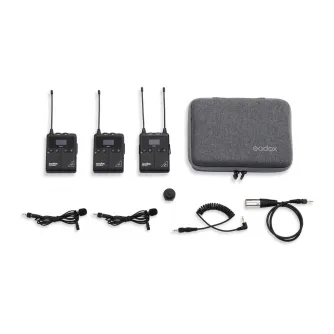 Sortimenta jaunumi - Godox UHF Wireless & Lavalier Microphone dubbelkit (2x TX1 /1x RX1 /2x LMS-12 AXL) - ātri pasūtīt no ražotāja