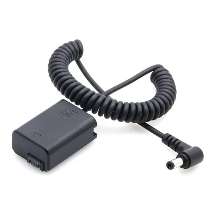 Caruba Sony NP FW50 Full Decoding Dummy Batterij (spring kabel) DC03