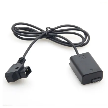 Caruba Sony NP FW50 Full Decoding Dummy Batterij + D TAP (rechte kabel) DC07