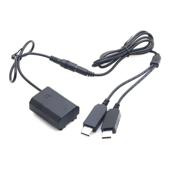 Kameru akumulatori - Caruba Sony NP-FZ100 Full Decoding Dummy Battery + 5V 2A dual USB cable - perc šodien veikalā un ar piegādi