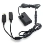 Kameru akumulatori - Caruba Canon LP-E6 Full Decoding Dummy Battery +5V 2A Dual USB cable - perc šodien veikalā un ar piegādi