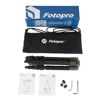 Sortimenta jaunumi - Fotopro X-Go Gecko Green Aluminum Tripod - ātri pasūtīt no ražotāja