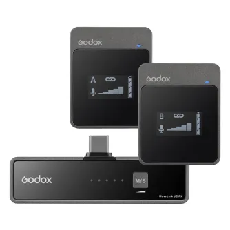Wireless Lavalier Microphones - Godox MoveLink UC2 USB-C for Android & iPhone 15 & iPhone 16 - quick order from manufacturer
