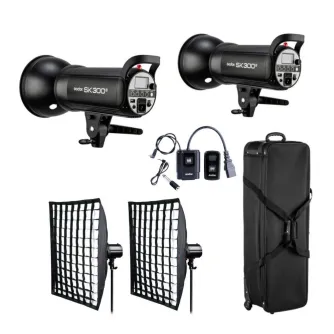 Studijas zibspuldžu komplekti - Godox SK300ll Travel kit - ātri pasūtīt no ražotāja
