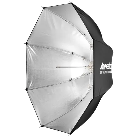 Westcott Deep Umbrella Zilver Bounce (24) 5627
