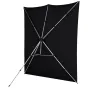 Fonu komplekti ar turētāju - Westcott X-Drop Pro Wrinkle-Resistant Backdrop Kit - Rich Black (8 x 8) - ātri pasūtīt no ražotāja