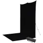 Fonu komplekti ar turētāju - Westcott X-Drop Pro Wrinkle-Resistant Backdrop Kit - Rich Black Sweep (8 x 13) - ātri pasūtīt no ražotāja