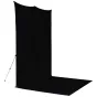 Fonu komplekti ar turētāju - Westcott X-Drop Pro Wrinkle-Resistant Backdrop Kit - Rich Black Sweep (8 x 13) - ātri pasūtīt no ražotāja