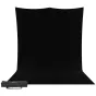Fonu komplekti ar turētāju - Westcott X-Drop Pro Wrinkle-Resistant Backdrop Kit - Rich Black Sweep (8 x 13) - ātri pasūtīt no ražotāja