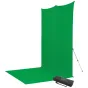 Fonu komplekti ar turētāju - Westcott X-Drop Pro Wrinkle-Resistant Backdrop Kit - Chroma-Key Green Screen Sweep (8 x 13) - ātri pasūtīt no ražotāja