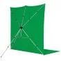 Fonu komplekti ar turētāju - Westcott X-Drop Pro Wrinkle-Resistant Backdrop Kit - Chroma-Key Green Screen Sweep (8 x 13) - ātri pasūtīt no ražotāja