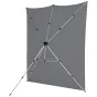Fonu komplekti ar turētāju - Westcott X-Drop Pro Wrinkle-Resistant Backdrop Kit - Neutral Grey (8 x 8) - ātri pasūtīt no ražotāja