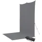 Fonu komplekti ar turētāju - Westcott X-Drop Pro Wrinkle-Resistant Backdrop Kit - Neutral Gray Sweep (8 x 13) - ātri pasūtīt no ražotāja