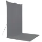 Fonu komplekti ar turētāju - Westcott X-Drop Pro Wrinkle-Resistant Backdrop Kit - Neutral Gray Sweep (8 x 13) - ātri pasūtīt no ražotāja