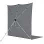 Fonu komplekti ar turētāju - Westcott X-Drop Pro Wrinkle-Resistant Backdrop Kit - Neutral Gray Sweep (8 x 13) - ātri pasūtīt no ražotāja