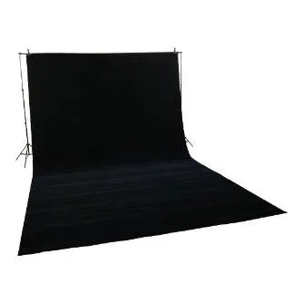 Foni un turētāji - Melns auduma fons 3x6m noma Foni un turētāji - Melns auduma fons 3x6m noma