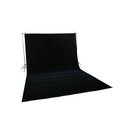 Black Fabric Background 3x6m Rental